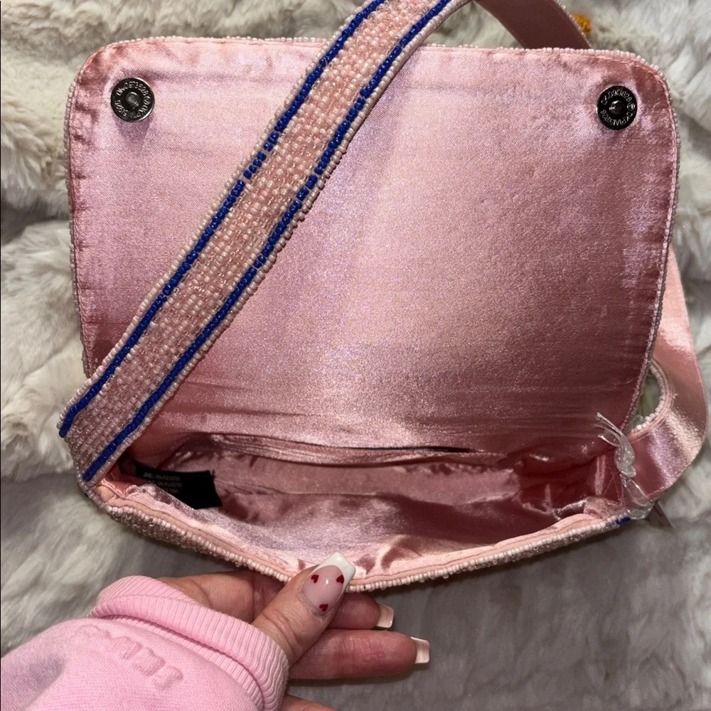 🐟🌸 Viral Pink Sardine Beaded Shoulder Bag NWT Beach Girlie Aesthetic 🌊💕